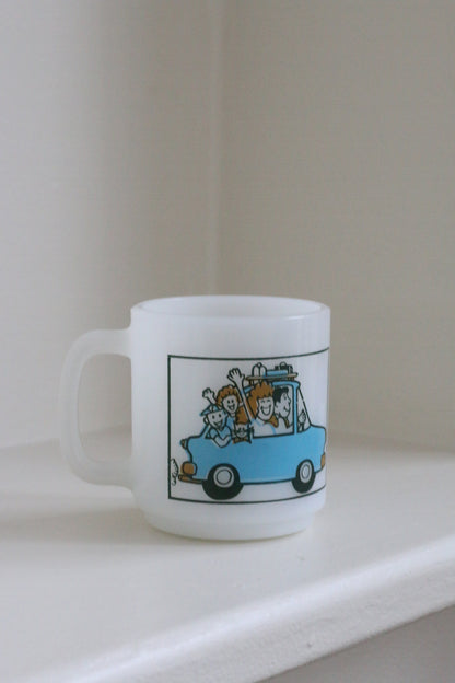 ‘Vacation’ Milk Glass Mug