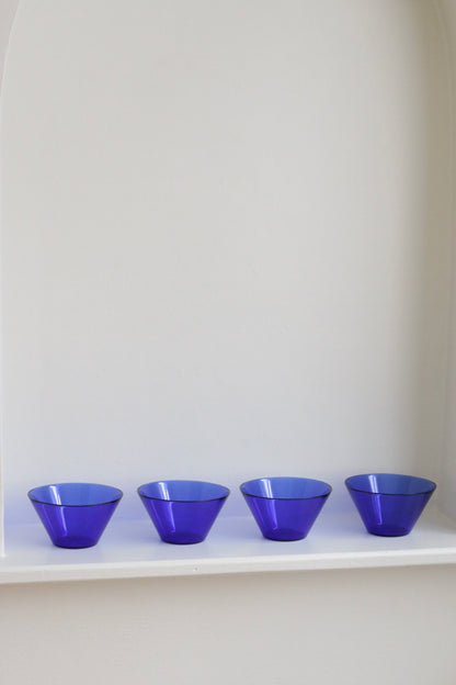 Cobalt Glass Bowls (4)