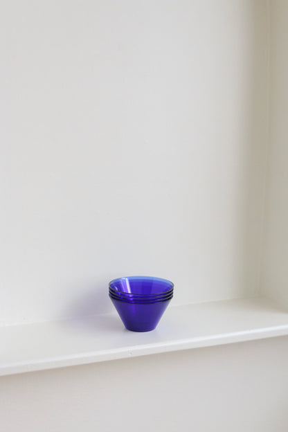 Cobalt Glass Bowls (4)