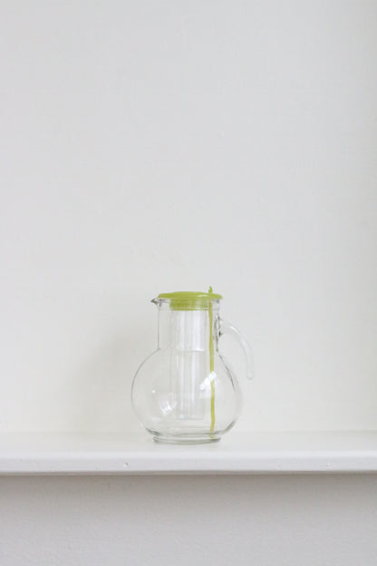 Vintage Glass Pitcher + Stirrer