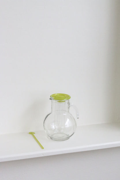 Vintage Glass Pitcher + Stirrer