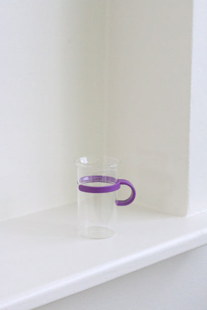 Vintage Bodum Glass Mugs ~ Purple