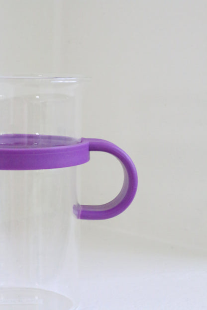 Vintage Bodum Glass Mugs ~ Purple