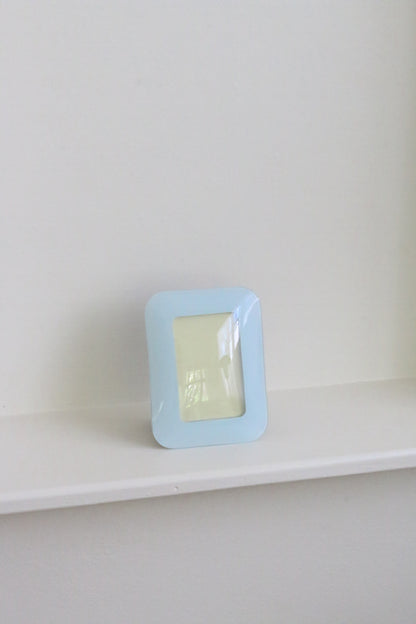 Curved Glass Photo Frame - Light Blue