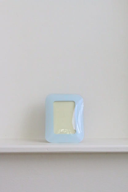 Curved Glass Photo Frame - Light Blue