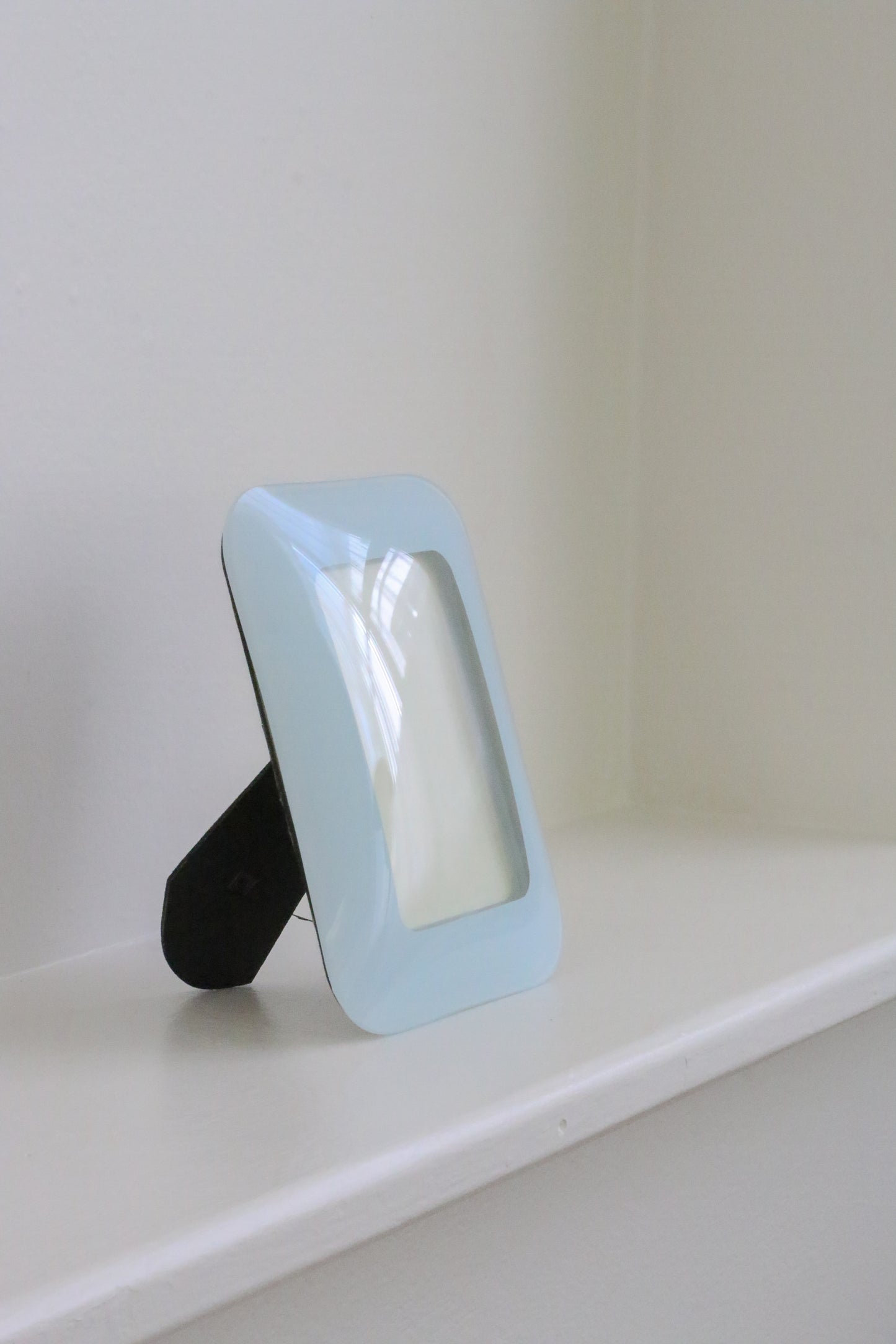 Curved Glass Photo Frame - Light Blue