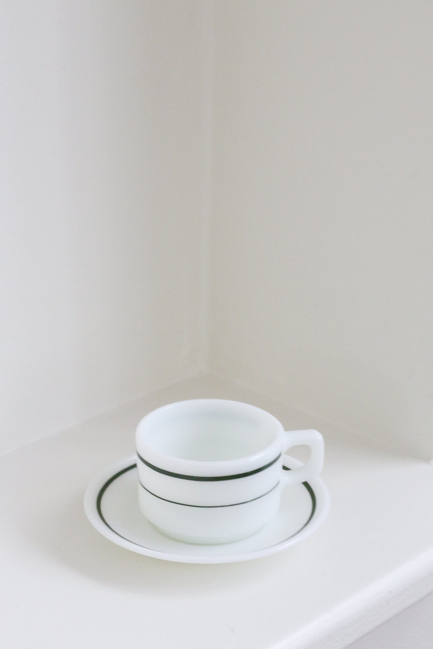 Pyrex Milk Glass Mug & Saucer