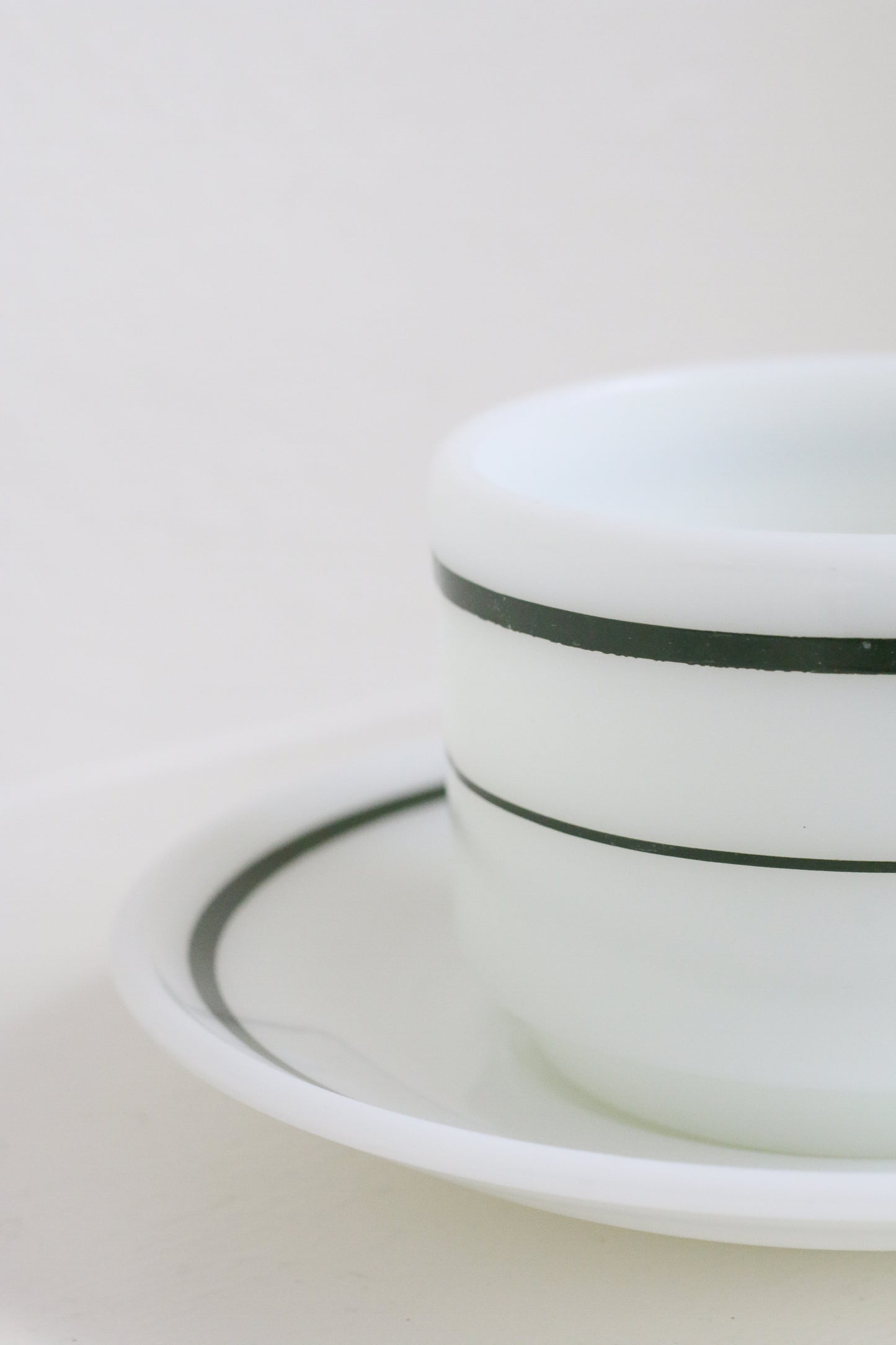 Pyrex Milk Glass Mug & Saucer