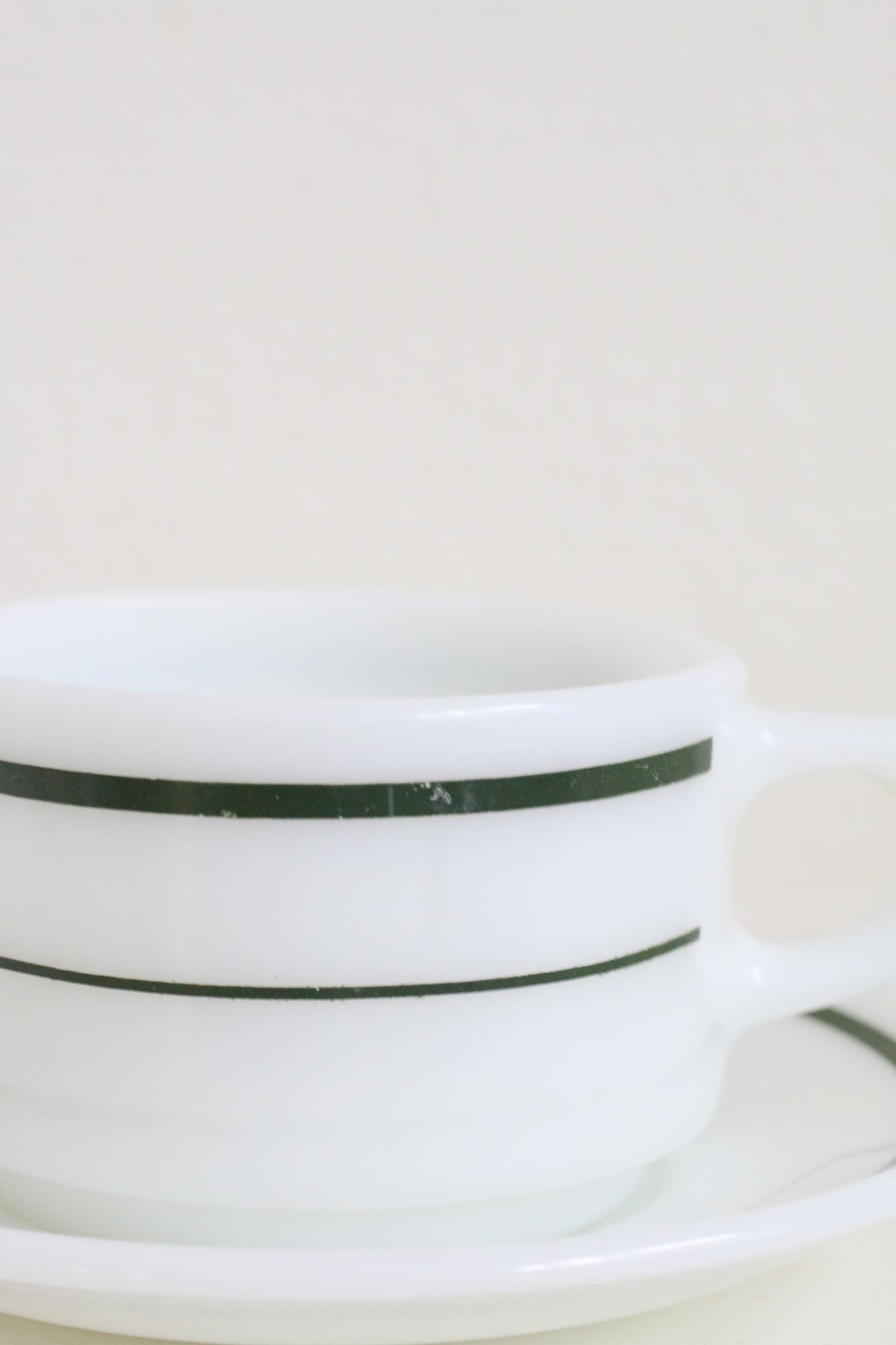 Pyrex Milk Glass Mug & Saucer