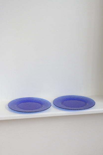 Cobalt Glass Serving Plate