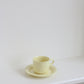 Yellow Ceramic Mug & Saucer Set