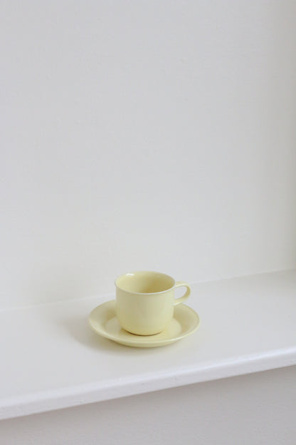 Yellow Ceramic Mug & Saucer Set