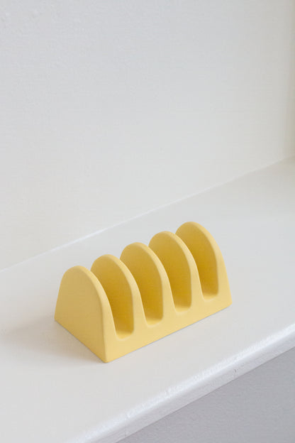 Yellow Ceramic Toast Holder