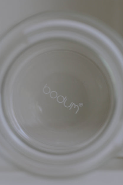 Vintage Bodum Glass Mug ~ White