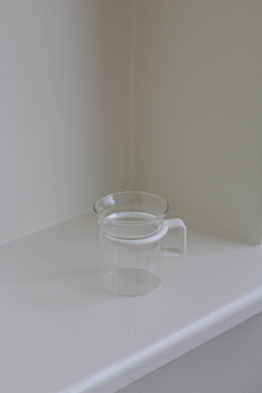 Vintage Bodum Glass Mug ~ White