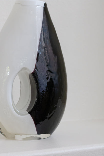 Black & White Glass Vase