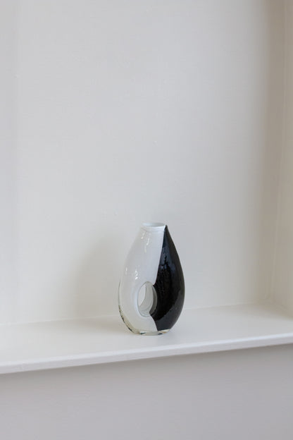 Black & White Glass Vase