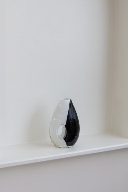 Black & White Glass Vase